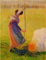 woman burning wood Camille Pissarro